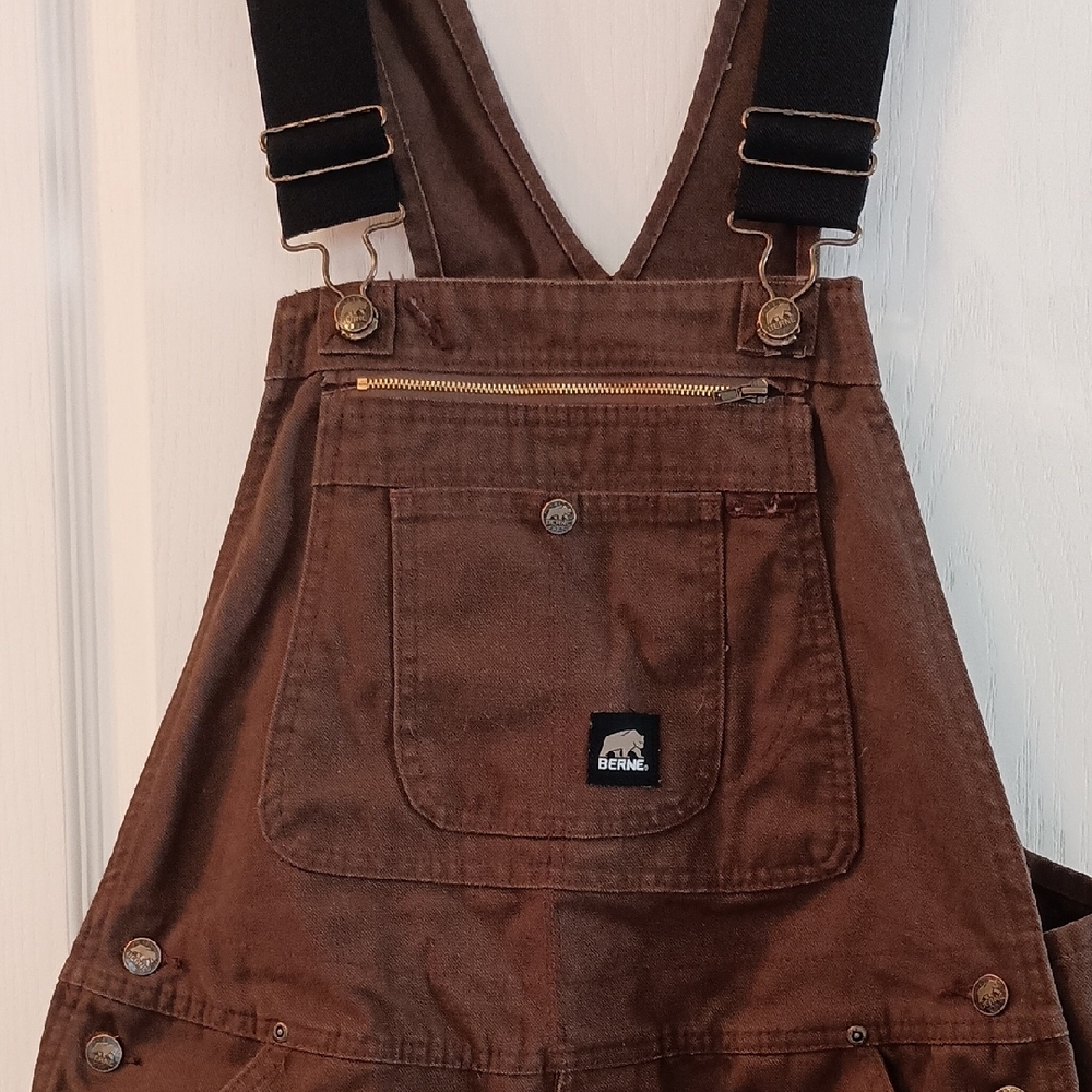Berne Carpenter Overalls with Adjustable Straps 38x30 - Picture 3 of 7